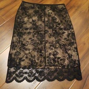 Express 5/6 black lace skirt